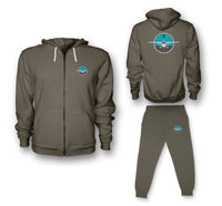 Thumbnail for Cessna & Gyro Designed Zipped Hoodies & Sweatpants Set