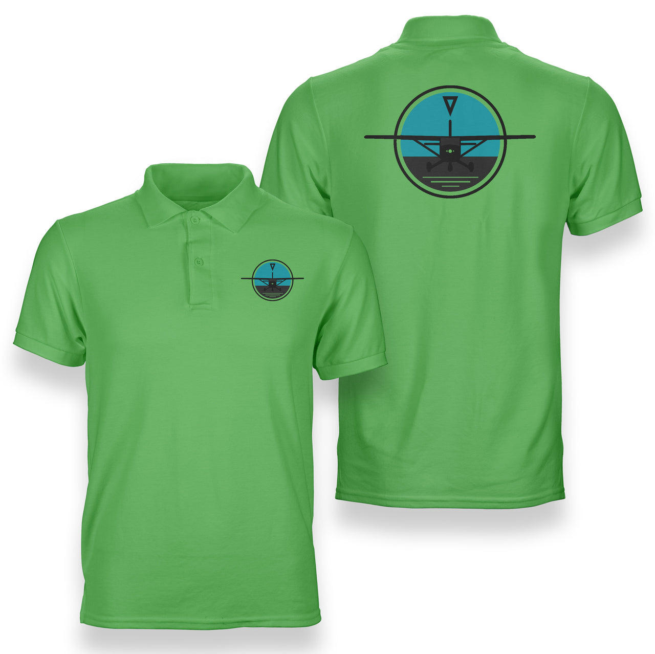 Cessna & Gyro Designed Double Side Polo T-Shirts