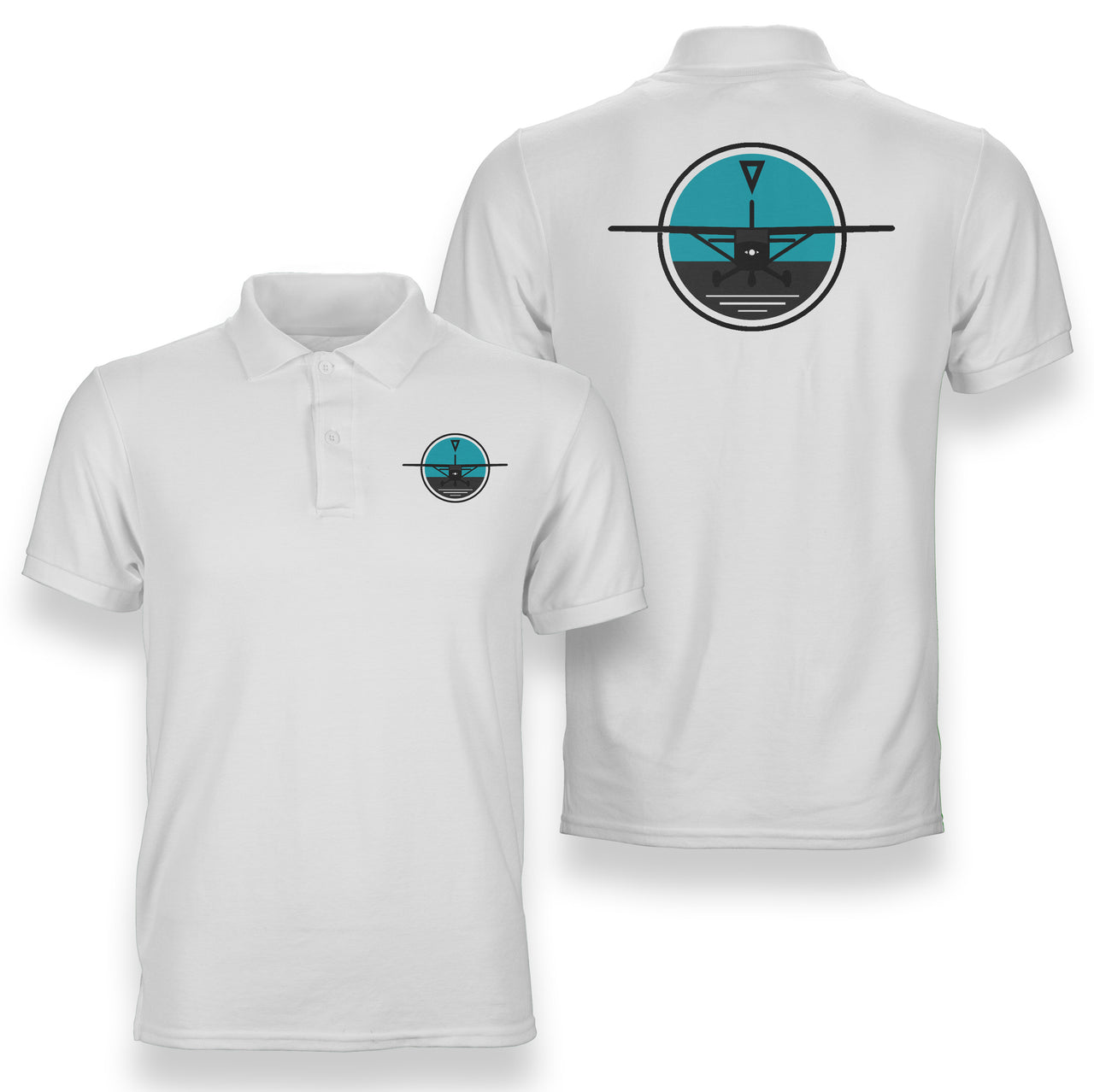 Cessna & Gyro Designed Double Side Polo T-Shirts