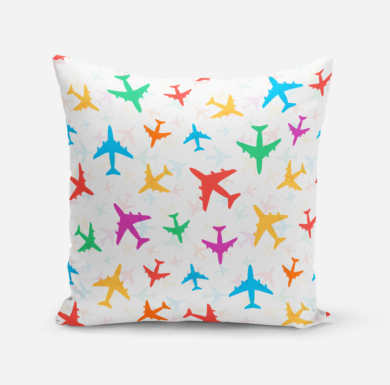 Cheerful Seamless Airplanes Designed Pillows