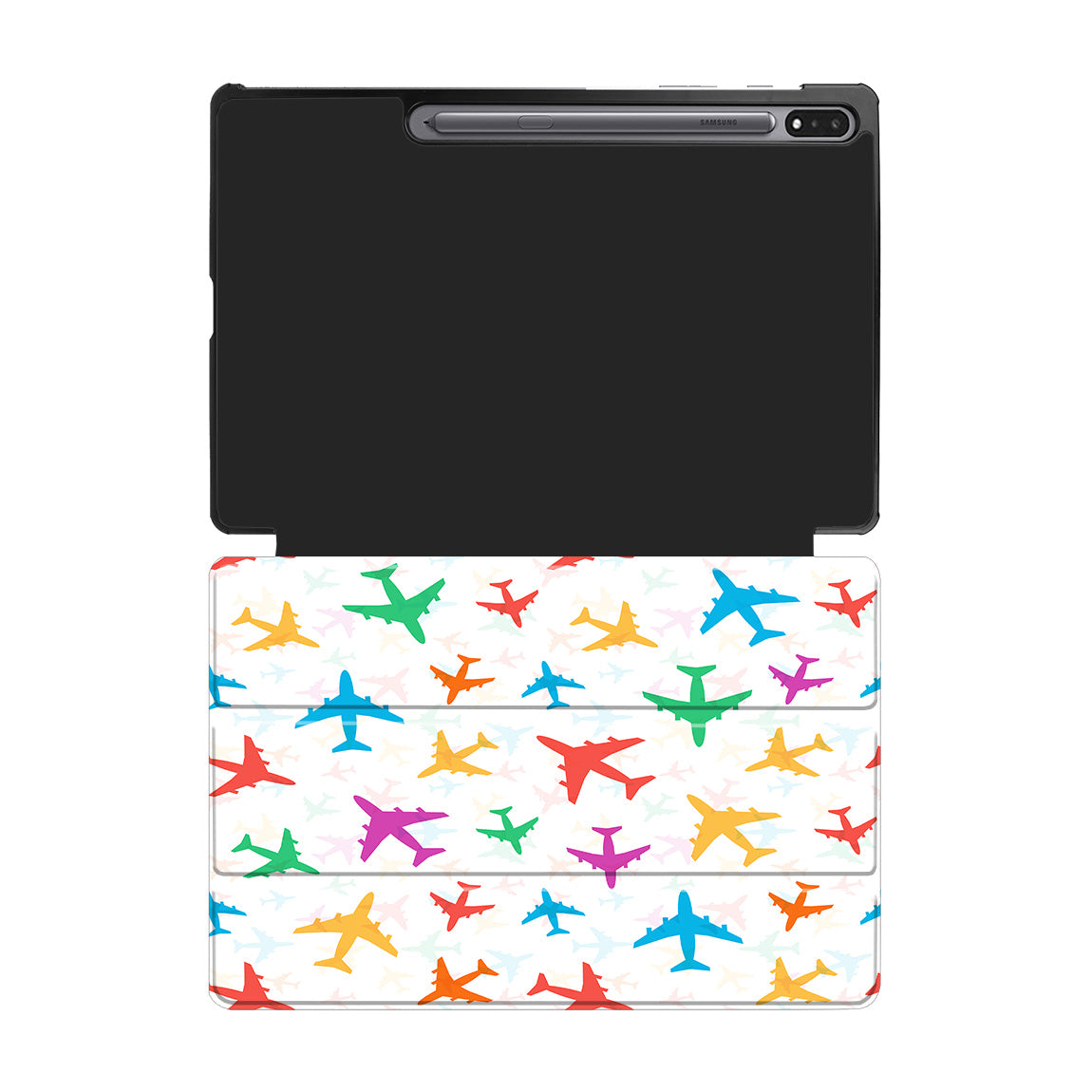 Cheerful Seamless Airplanes Designed Samsung Tablet Cases