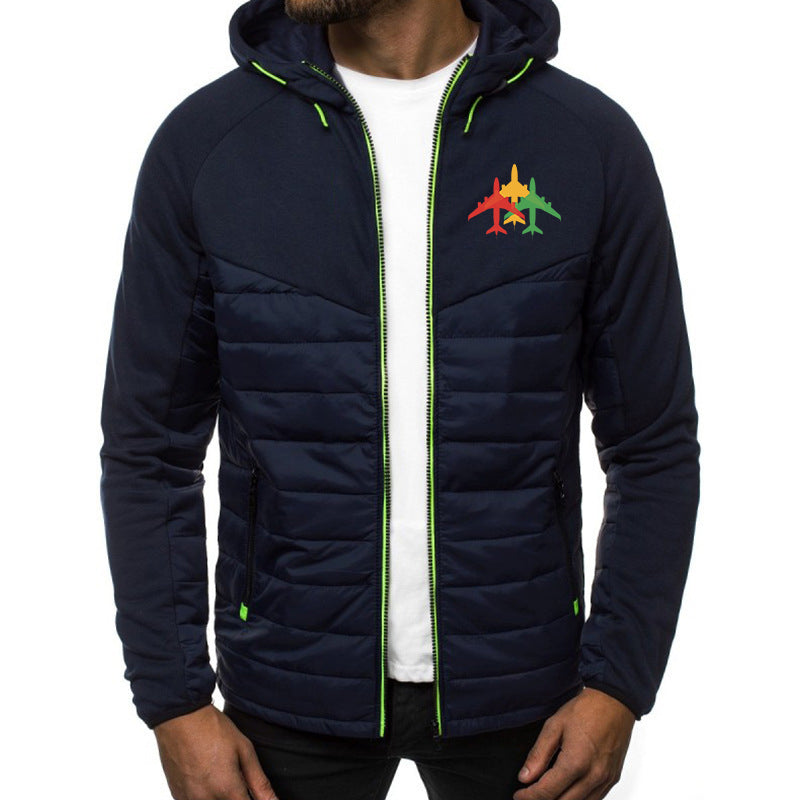 Colourful 3 Airplanes Designed Sportive Jackets