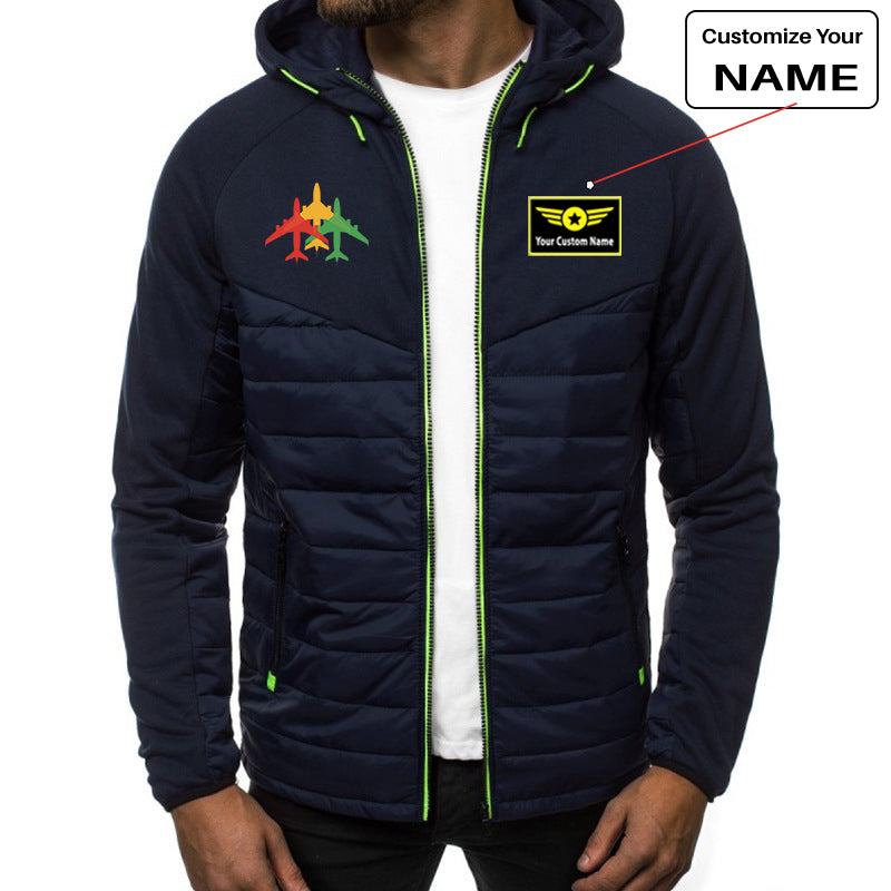 Colourful 3 Airplanes Designed Sportive Jackets