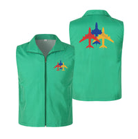 Thumbnail for Colourful 3 Airplanes Designed Thin Style Vests