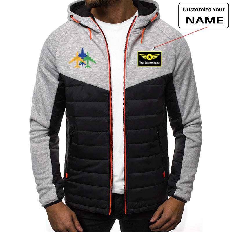 Colourful 3 Airplanes Designed Sportive Jackets