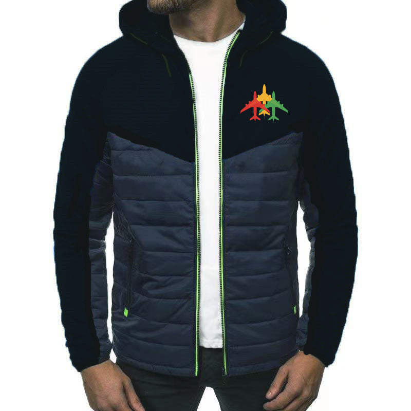 Colourful 3 Airplanes Designed Sportive Jackets