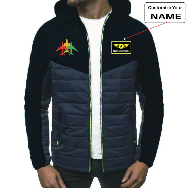 Colourful 3 Airplanes Designed Sportive Jackets