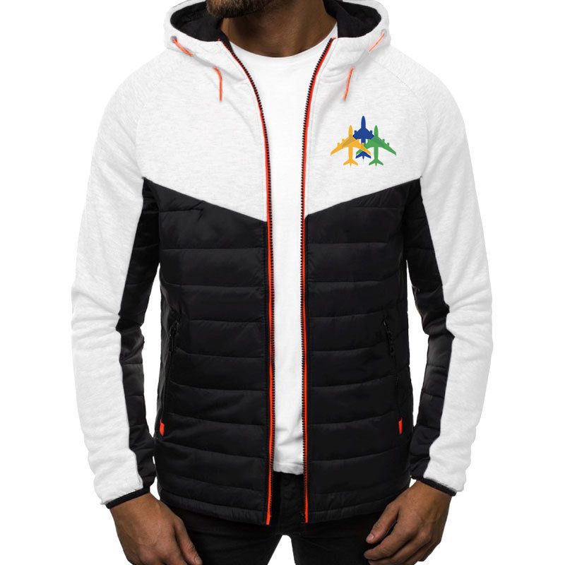 Colourful 3 Airplanes Designed Sportive Jackets