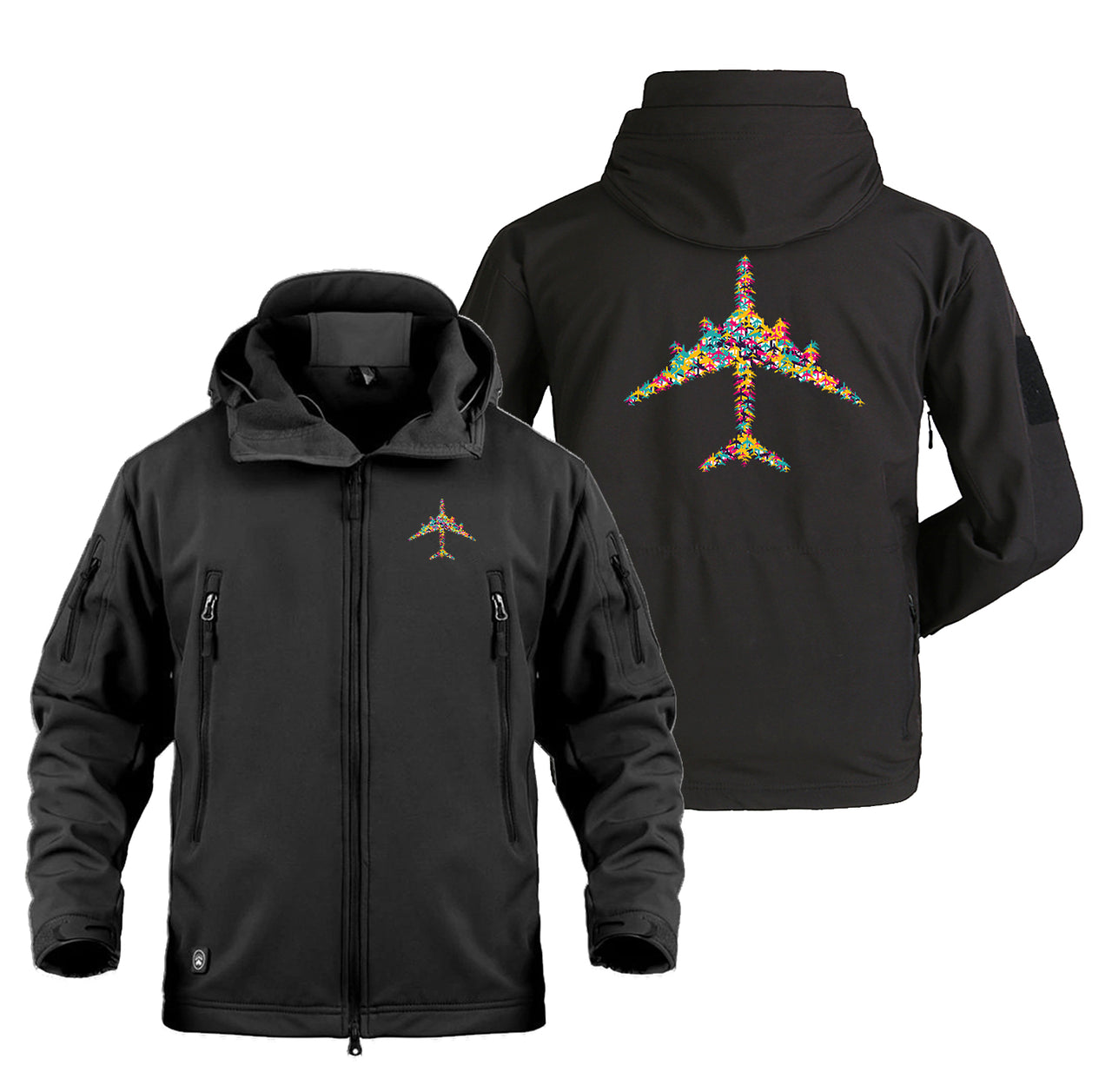 Colourful Airplane Designed Military Jackets (Customizable)