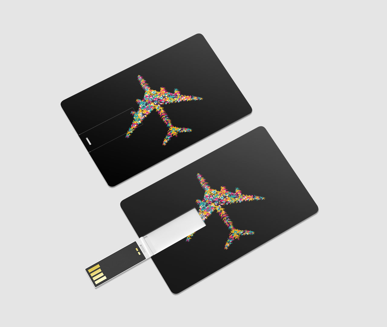 Colourful Airplane Designed USB Cards