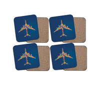 Thumbnail for Colourful Airplane Designed Coasters