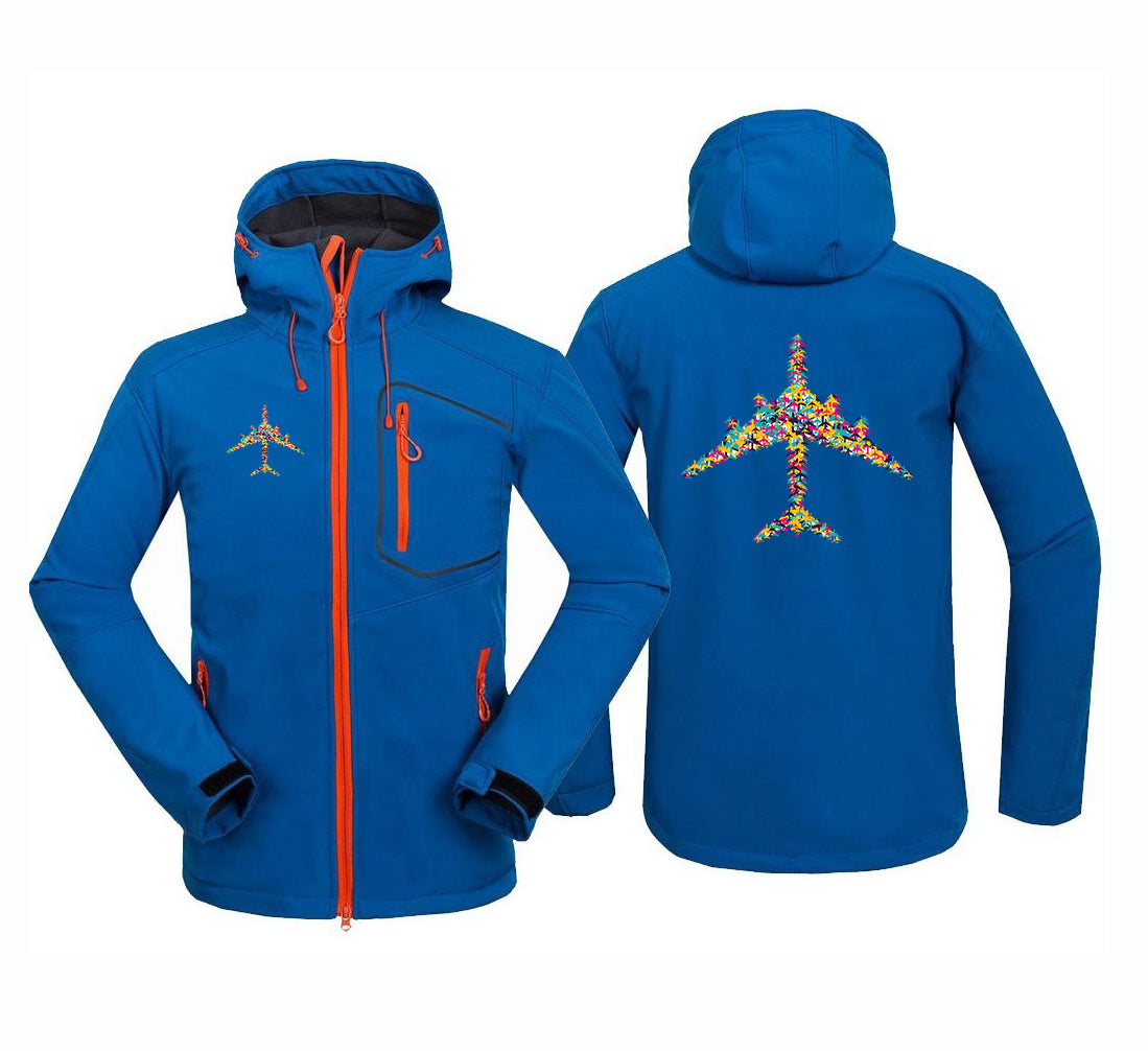 Colourful Airplane Polar Style Jackets