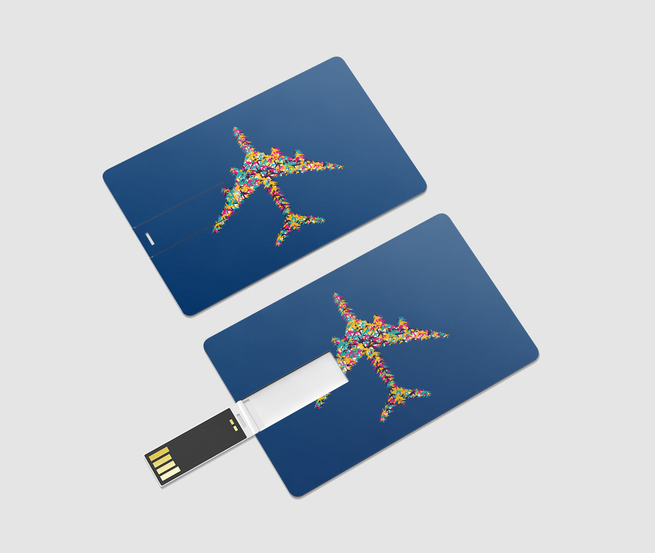 Colourful Airplane Designed USB Cards