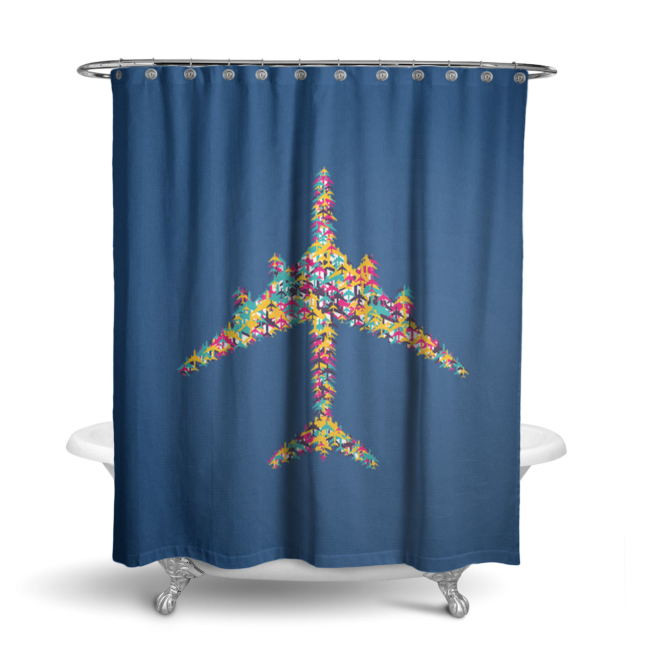 Colourful Airplane Designed Shower Curtains