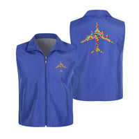 Thumbnail for Colourful Airplane Designed Thin Style Vests