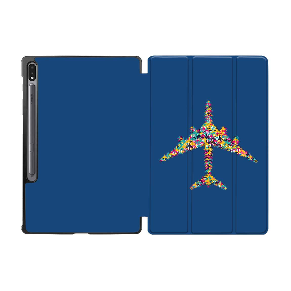 Colourful Airplane Designed Samsung Tablet Cases