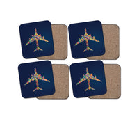 Thumbnail for Colourful Airplane Designed Coasters