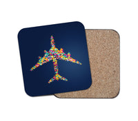 Thumbnail for Colourful Airplane Designed Coasters