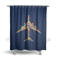 Thumbnail for Colourful Airplane Designed Shower Curtains