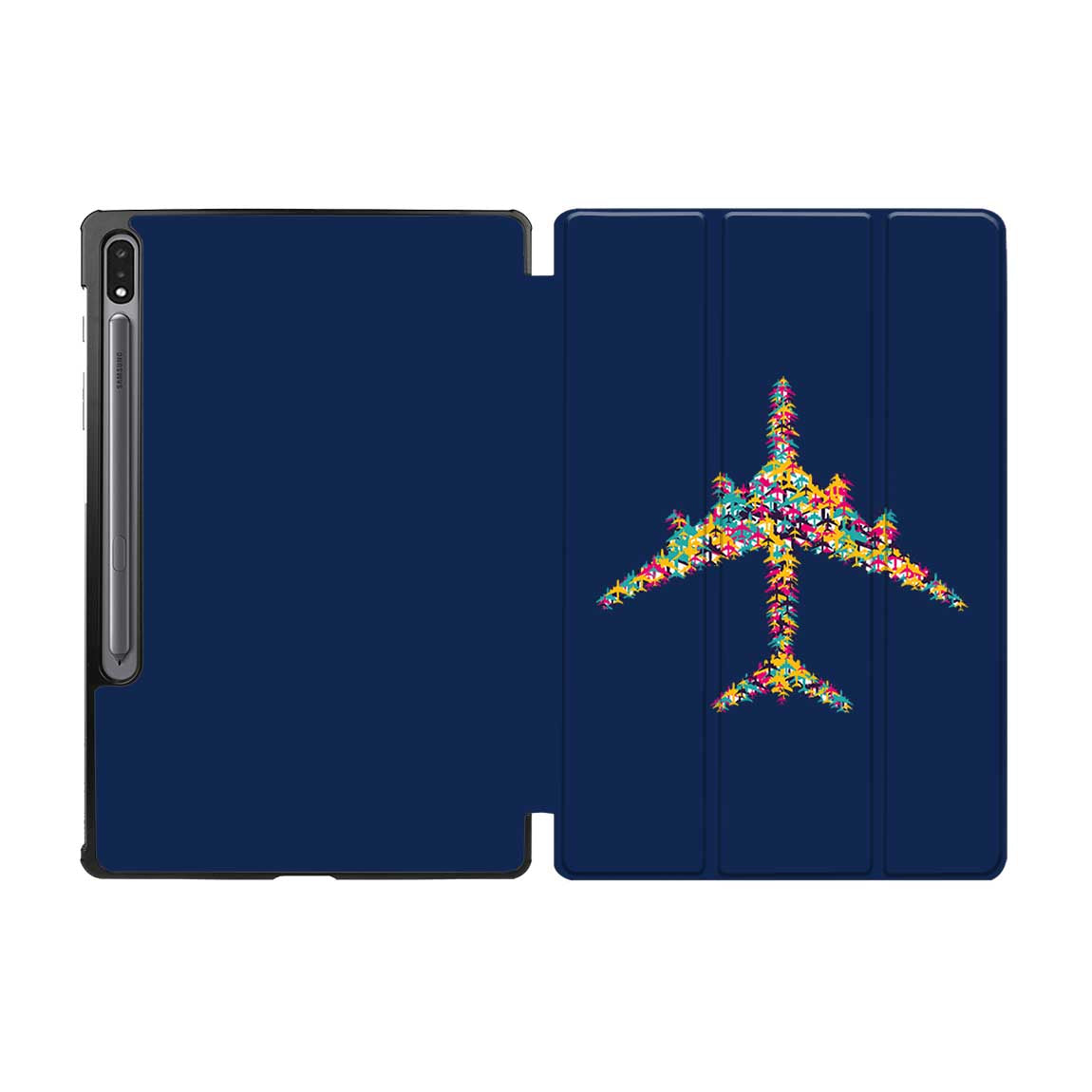 Colourful Airplane Designed Samsung Tablet Cases