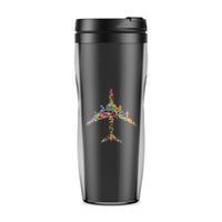 Thumbnail for Colourful Airplane Designed Travel Mugs