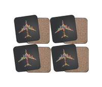 Thumbnail for Colourful Airplane Designed Coasters