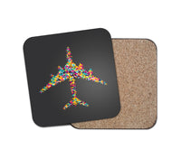 Thumbnail for Colourful Airplane Designed Coasters