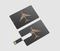 Thumbnail for Colourful Airplane Designed USB Cards