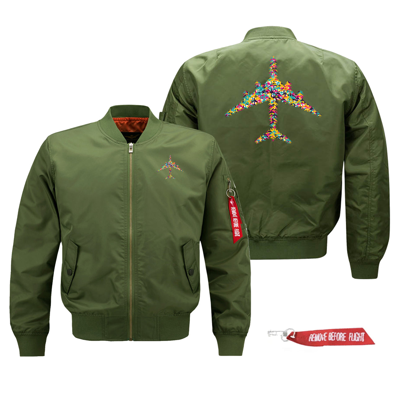 Colourful Airplane Designed Pilot Jackets (Customizable)