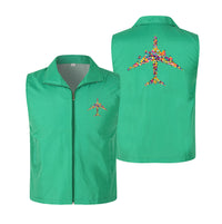 Thumbnail for Colourful Airplane Designed Thin Style Vests