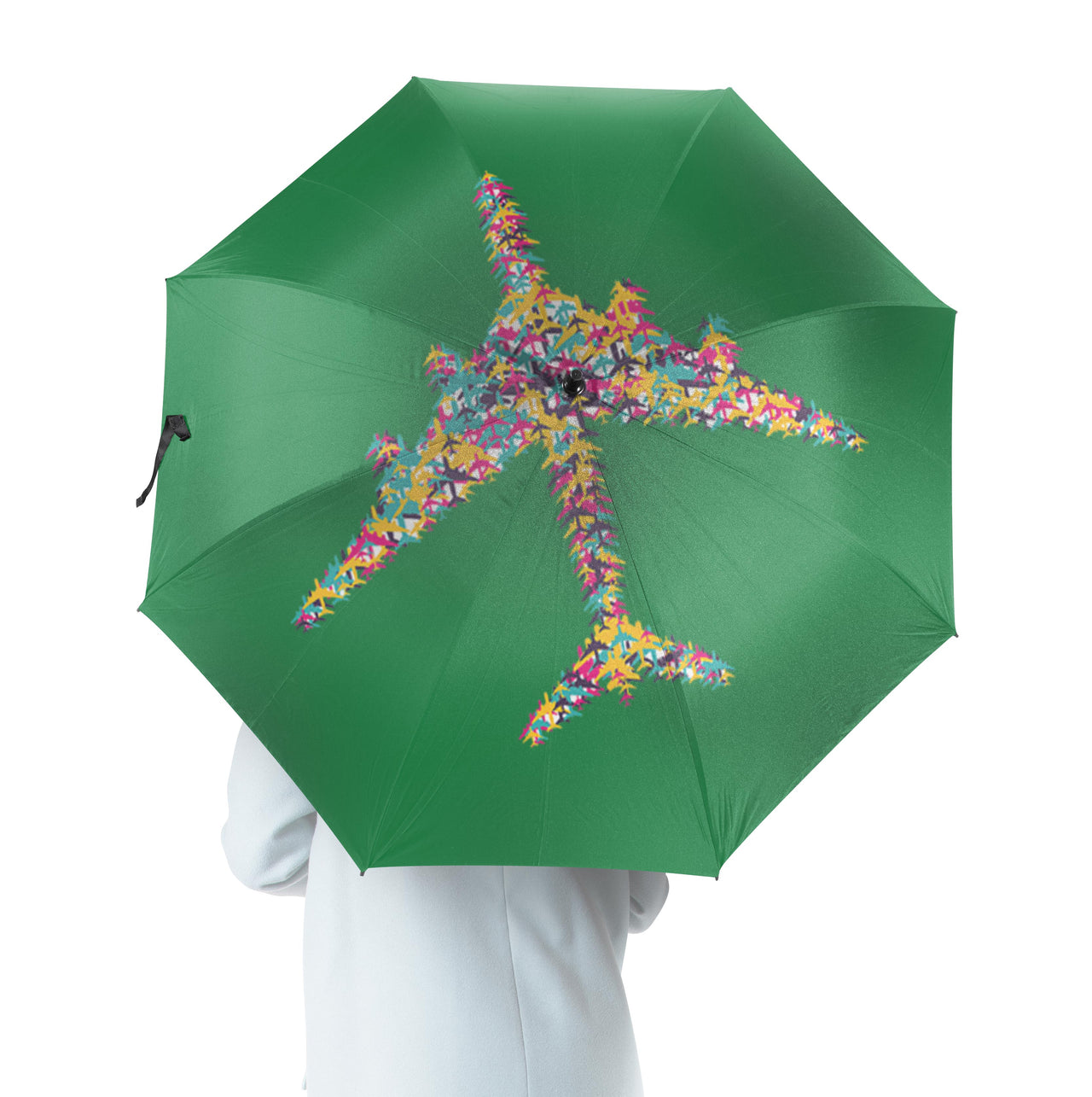 Colourful Airplane Designed Umbrella