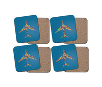 Thumbnail for Colourful Airplane Designed Coasters