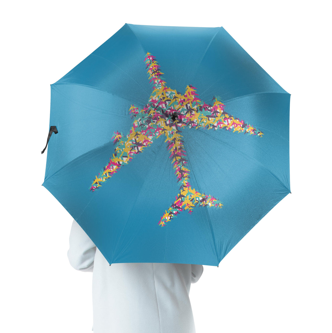 Colourful Airplane Designed Umbrella