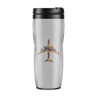 Thumbnail for Colourful Airplane Designed Travel Mugs