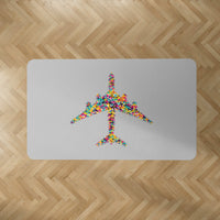 Thumbnail for Colourful Airplane Designed Carpet & Floor Mats