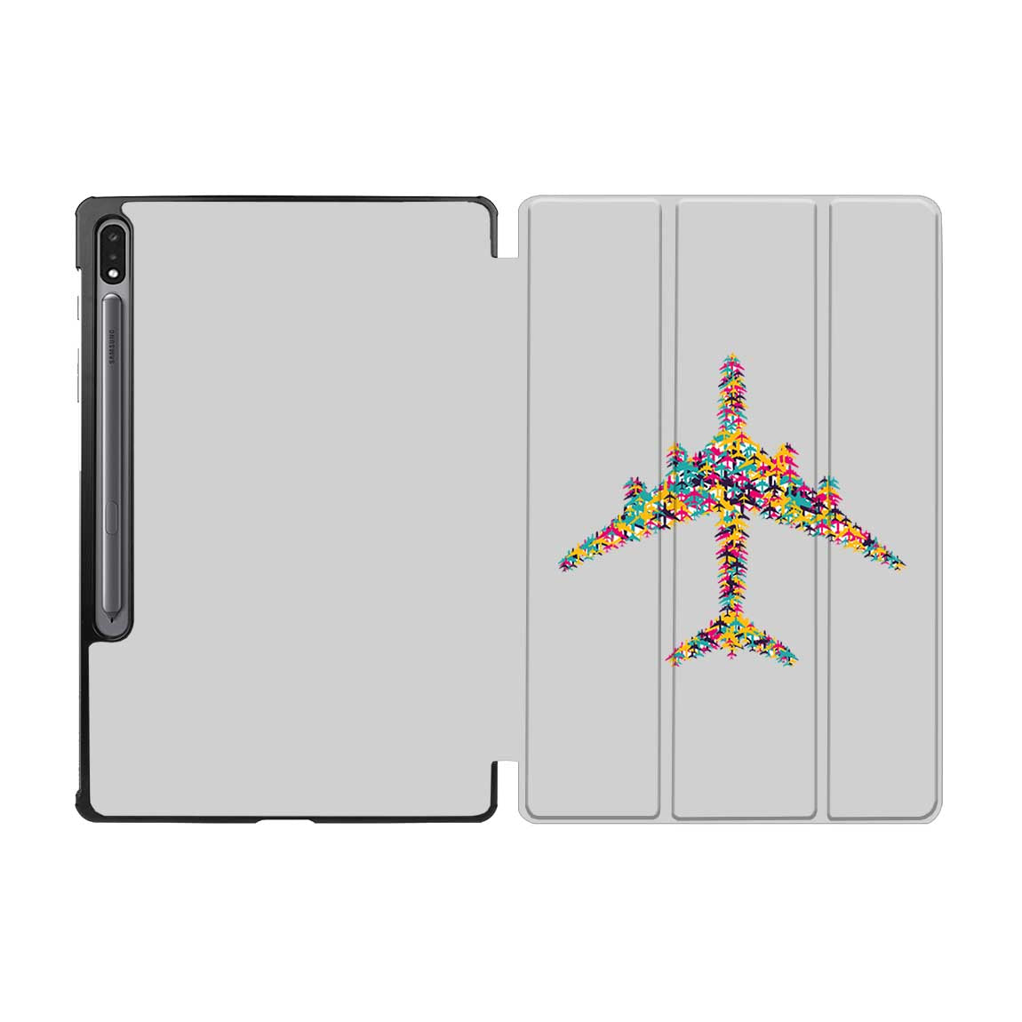 Colourful Airplane Designed Samsung Tablet Cases