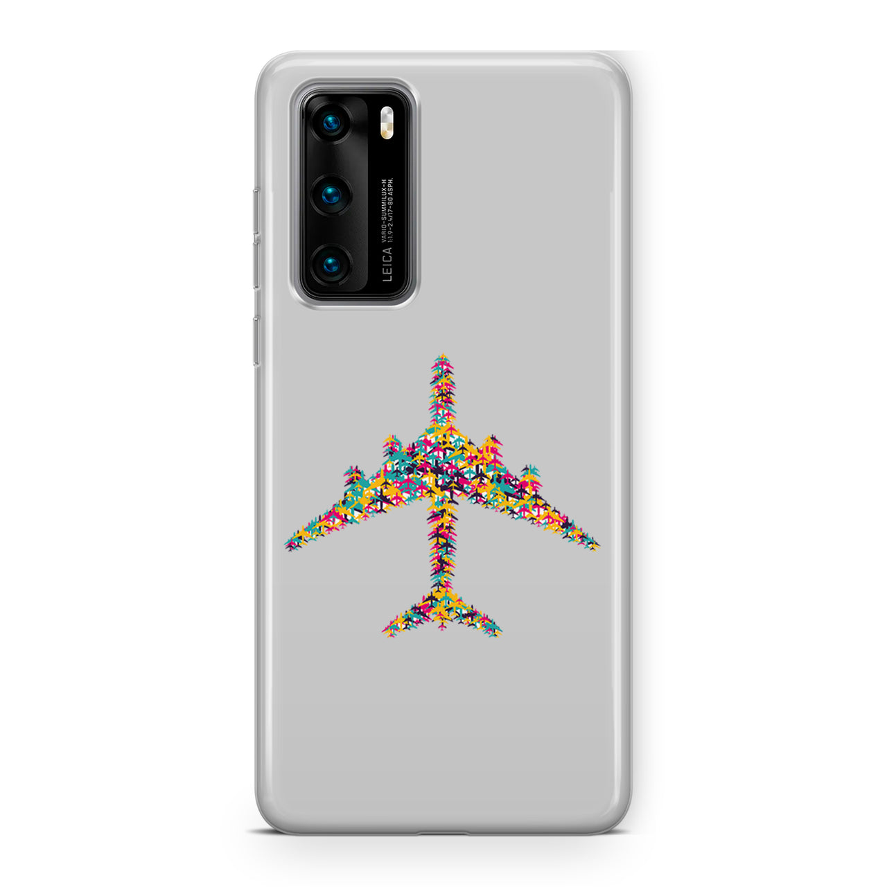 Colourful Airplane Designed Huawei Cases