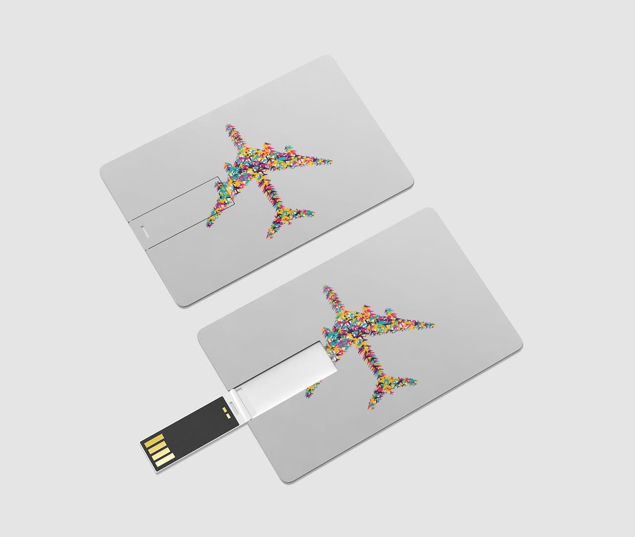 Colourful Airplane Designed USB Cards