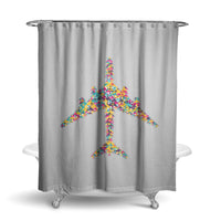 Thumbnail for Colourful Airplane Designed Shower Curtains