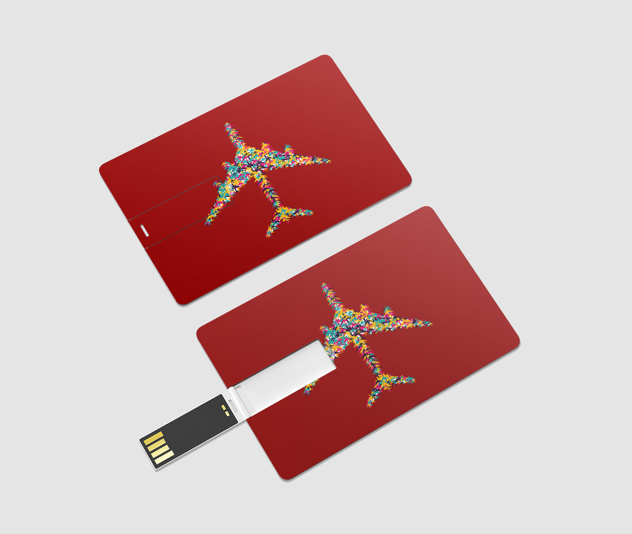 Colourful Airplane Designed USB Cards