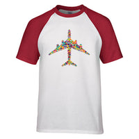 Thumbnail for Colourful Airplane Designed Raglan T-Shirts