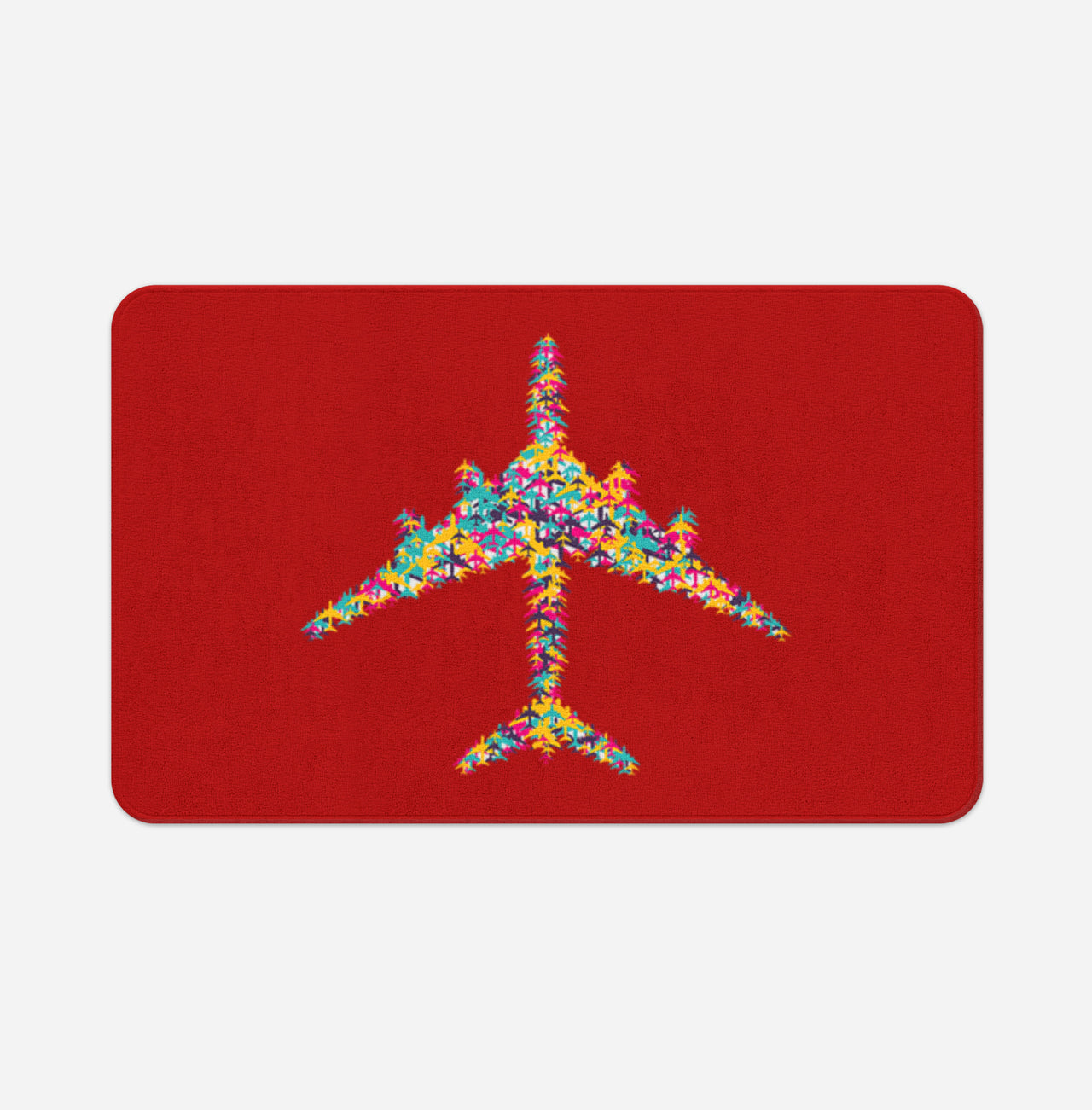 Colourful Airplane Designed Bath Mats