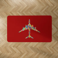 Thumbnail for Colourful Airplane Designed Carpet & Floor Mats