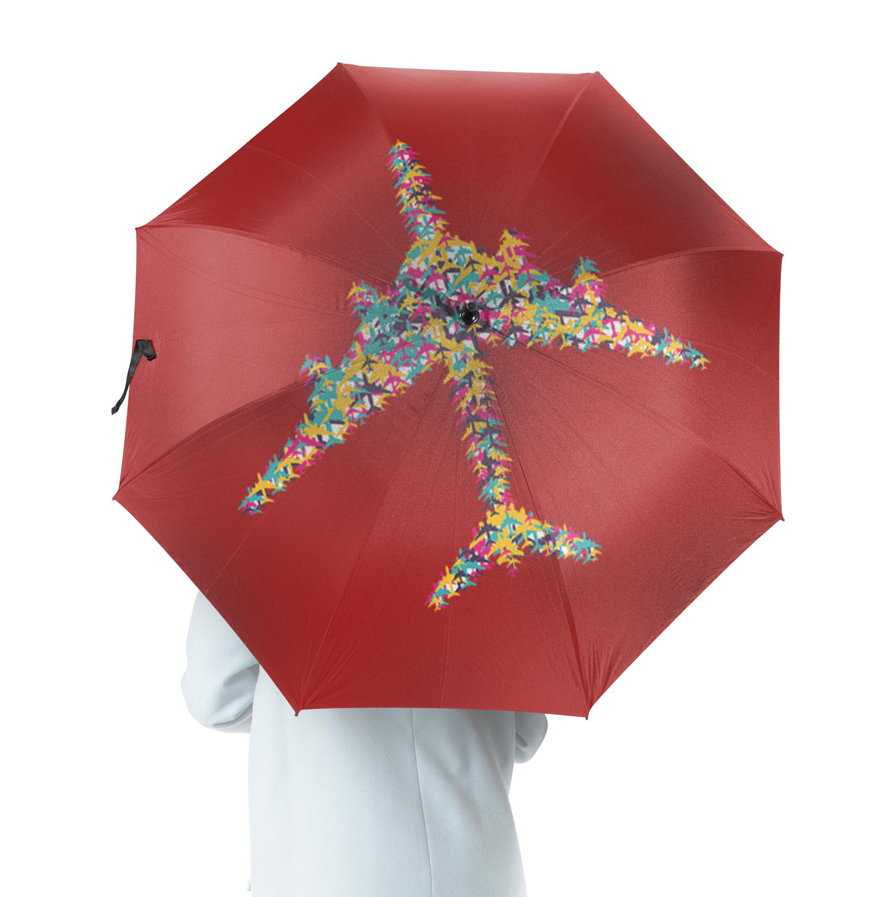 Colourful Airplane Designed Umbrella