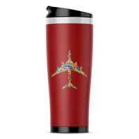 Thumbnail for Colourful Airplane Designed Travel Mugs