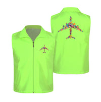 Thumbnail for Colourful Airplane Designed Thin Style Vests