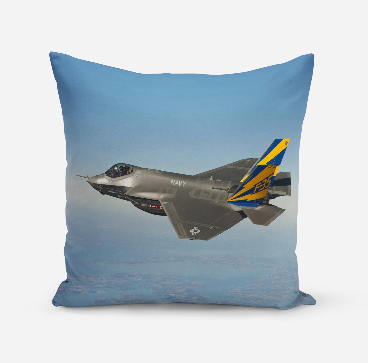 Cruising Fighting Falcon F35 Designed Pillows