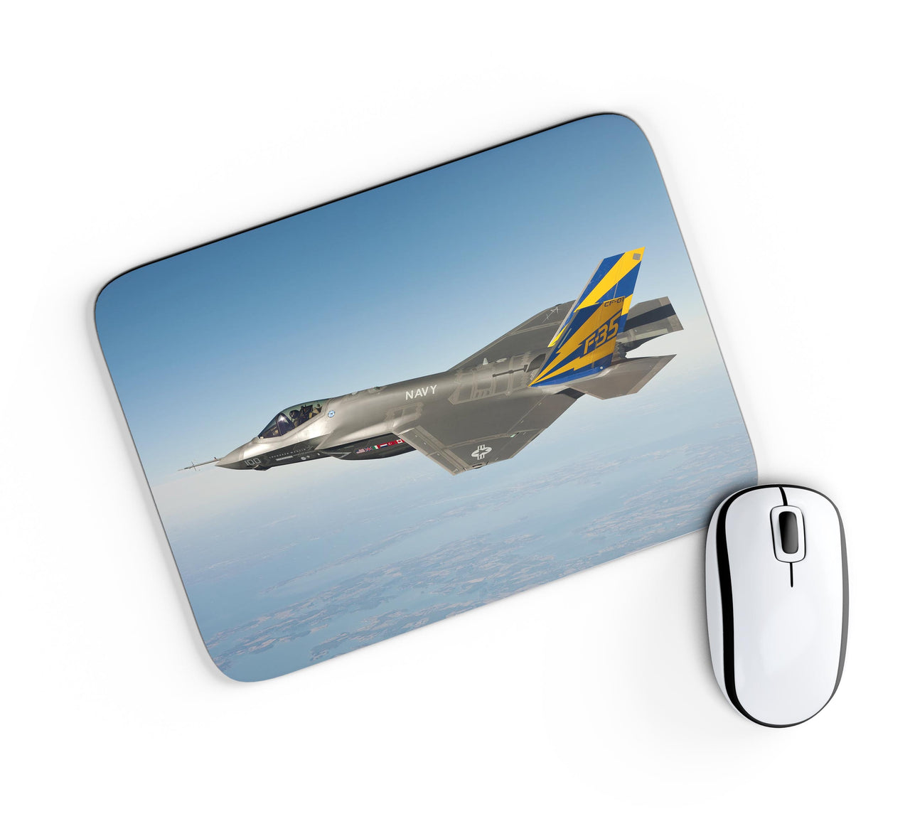 Cruising Fighting Falcon F35 Designed Mouse Pads