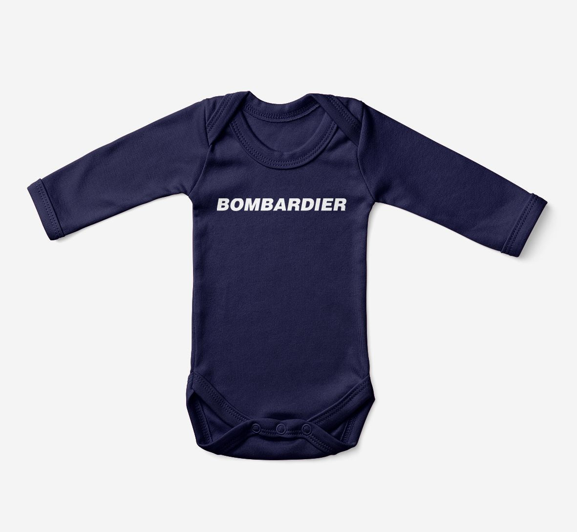 Bombardier & Text Designed Baby Bodysuits