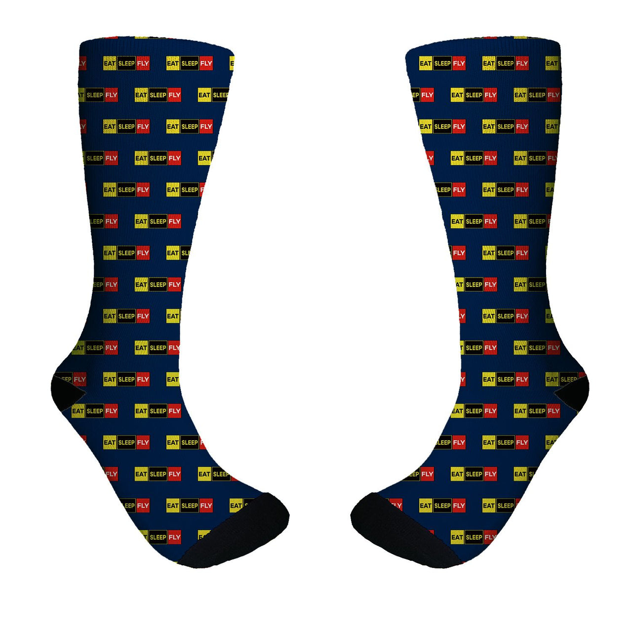 Eat Sleep Fly (Colourful) Designed Socks